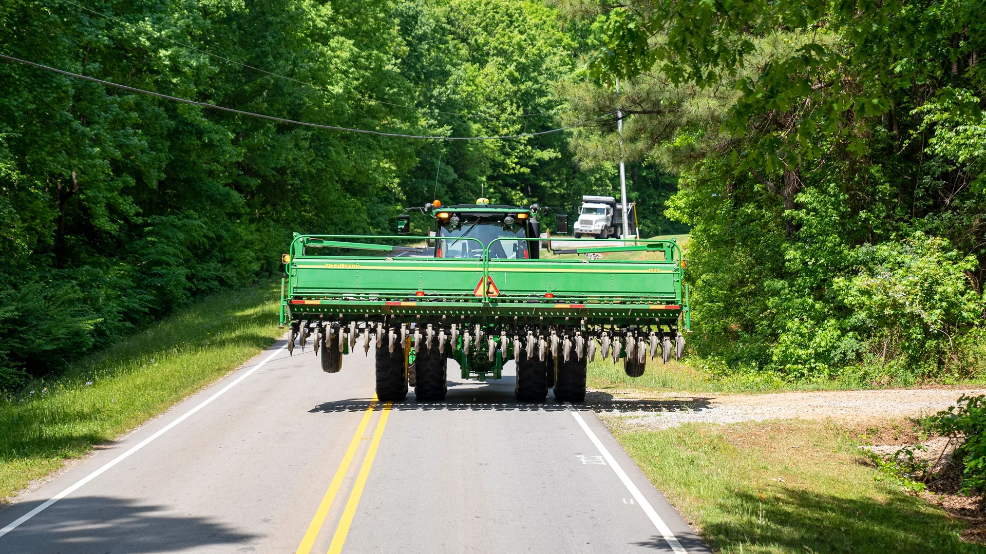 Tractor on a rural North Carolina road